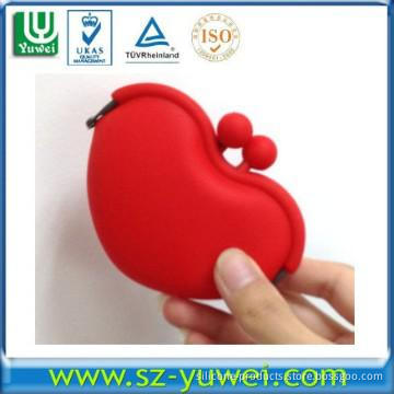 EN71 cheapest round silicone rubber coin purse silicone wallet